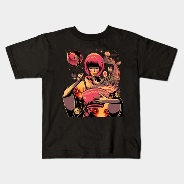 Geisha Ramen Pop Kids T-Shirt by Heymoonly